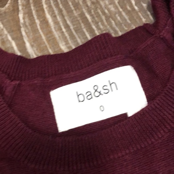 Ba&sh Paris Hannah Bordeaux Lady Pullover Sweater - Picture 3 of 7
